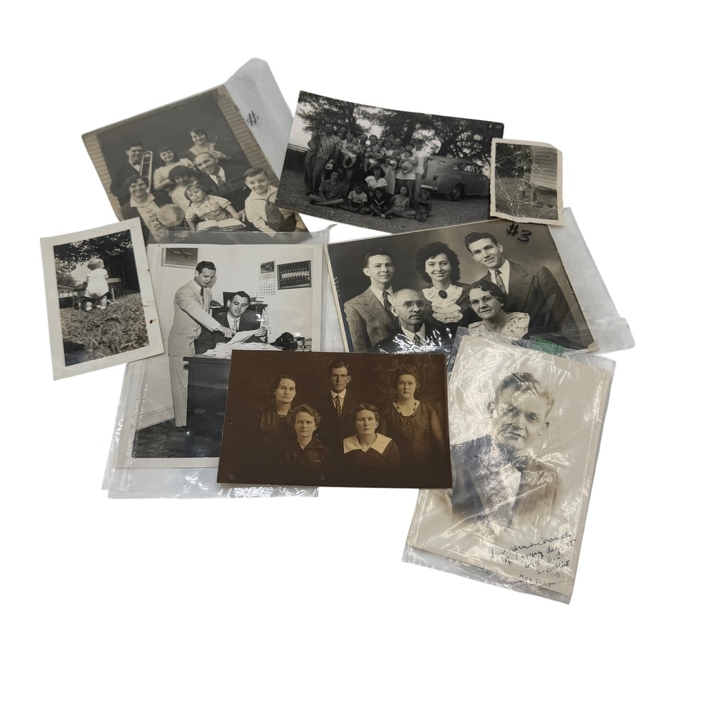 Vintage Photograph Lot 8pc‎ B&W Sepia 1920s-1950s